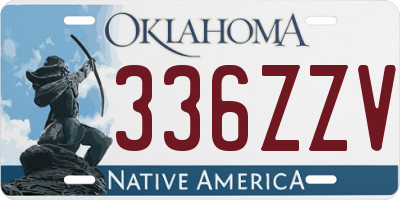 OK license plate 336ZZV