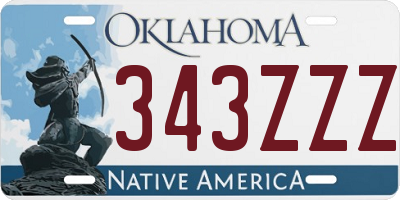OK license plate 343ZZZ