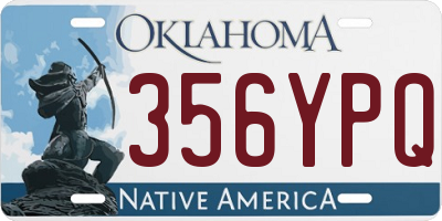 OK license plate 356YPQ