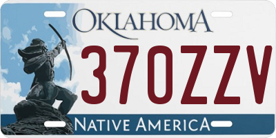 OK license plate 370ZZV