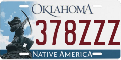 OK license plate 378ZZZ