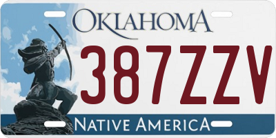OK license plate 387ZZV