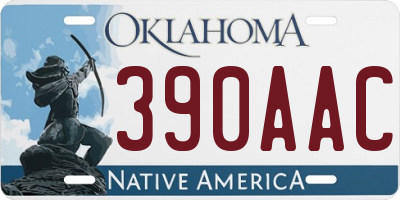 OK license plate 390AAC