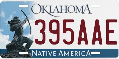 OK license plate 395AAE