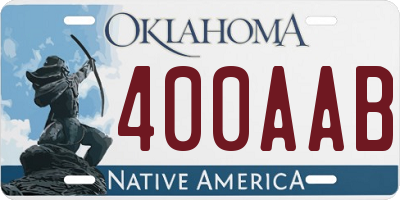 OK license plate 400AAB