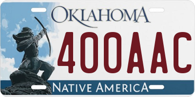 OK license plate 400AAC