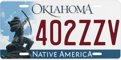 OK license plate 402ZZV