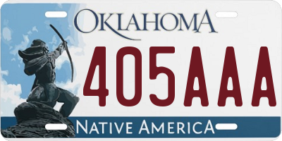 OK license plate 405AAA