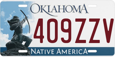 OK license plate 409ZZV