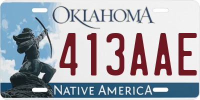 OK license plate 413AAE