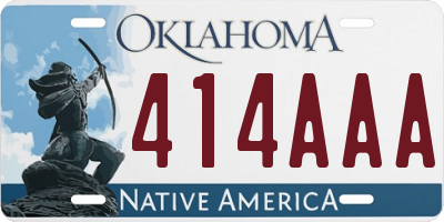 OK license plate 414AAA