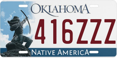 OK license plate 416ZZZ