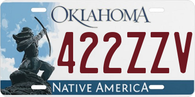 OK license plate 422ZZV