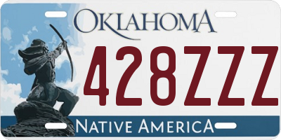 OK license plate 428ZZZ