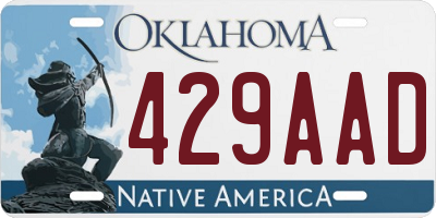 OK license plate 429AAD