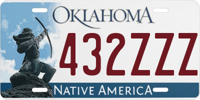 OK license plate 432ZZZ