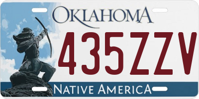 OK license plate 435ZZV
