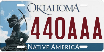 OK license plate 440AAA