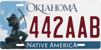 OK license plate 442AAB