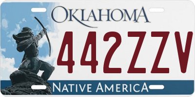 OK license plate 442ZZV