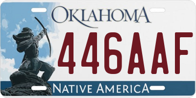 OK license plate 446AAF