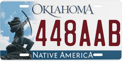 OK license plate 448AAB