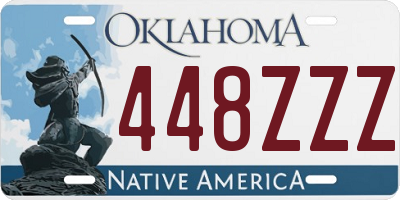 OK license plate 448ZZZ