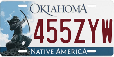 OK license plate 455ZYW