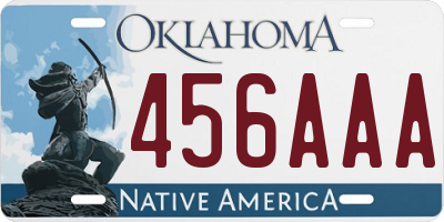 OK license plate 456AAA
