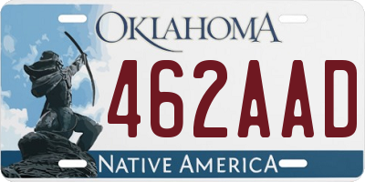 OK license plate 462AAD