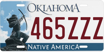 OK license plate 465ZZZ