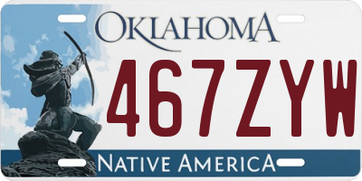 OK license plate 467ZYW