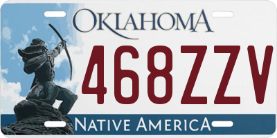 OK license plate 468ZZV