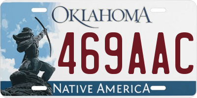 OK license plate 469AAC