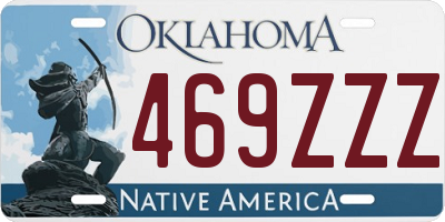 OK license plate 469ZZZ