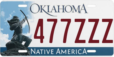 OK license plate 477ZZZ