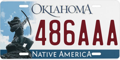 OK license plate 486AAA
