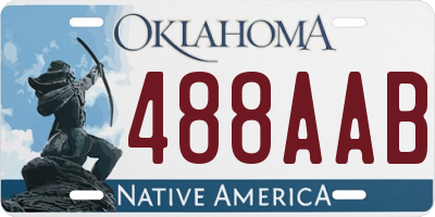 OK license plate 488AAB