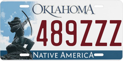 OK license plate 489ZZZ