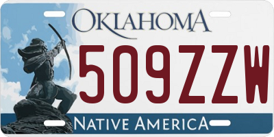OK license plate 509ZZW