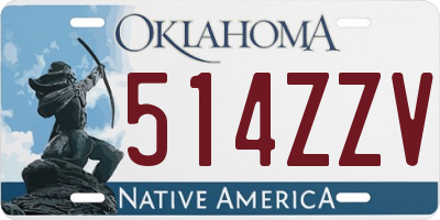 OK license plate 514ZZV