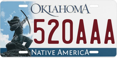 OK license plate 520AAA