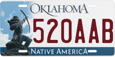 OK license plate 520AAB