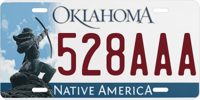 OK license plate 528AAA