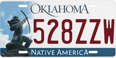OK license plate 528ZZW