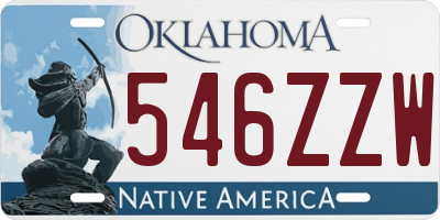 OK license plate 546ZZW