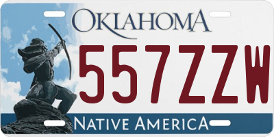 OK license plate 557ZZW
