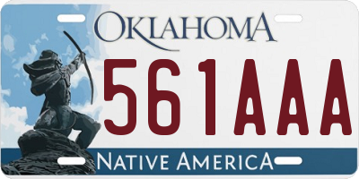 OK license plate 561AAA