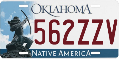 OK license plate 562ZZV