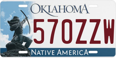OK license plate 570ZZW
